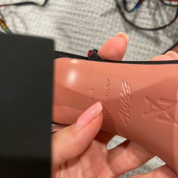 🔥SEND OFFERS🔥 Amina Muaddi x AWGE LSD embellished satin sandals​​ - Picture 9 of 16